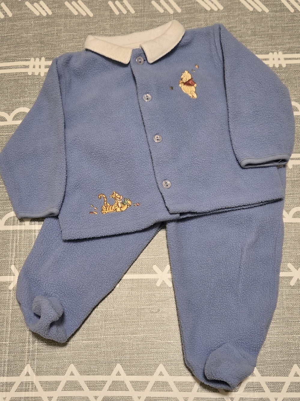 Vintage Disney Winnie the Pooh Tigger Fleece Set 6-9M
